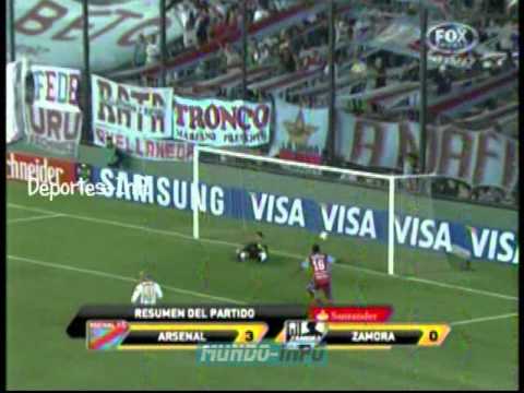 Arsenal de Sarandí 3 - 0 Zamora "Copa Santander Libertadores 2012" (Deportes-Info)