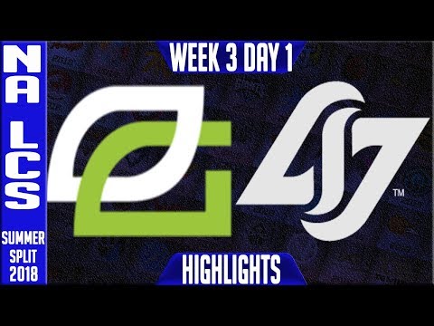 OPT vs CLG Highlights | NA LCS Summer 2018 Week 3 Day 1 | Optic Gaming vs Counter Logic Gaming