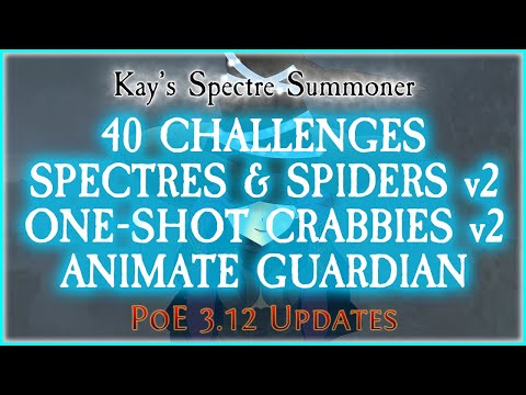 PoE 3.12 - 40 Challenges, Spectres & Spiders v2 (Syndicate Operatives), One-Shot Crabbies v2, AG