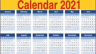 New Beautiful Calendar 2021