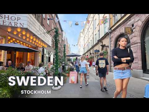 What Central Stockholm Looks Like on a Summer Day ☀️ | 4K Walk From Drottninggatan To Östermalm