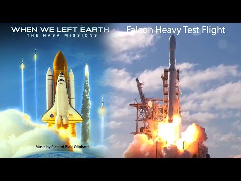 SpaceX - Falcon Heavy rocket Tribute, launch, landing & roadster - Music: When We Left Earth