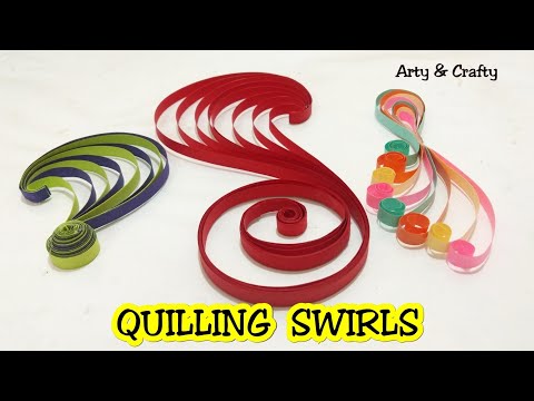 DIY 3 Quilling Swirls/ Paper Quilling Swirls Tutorial/ Basic Quilling for Beginners by Arty & Crafty