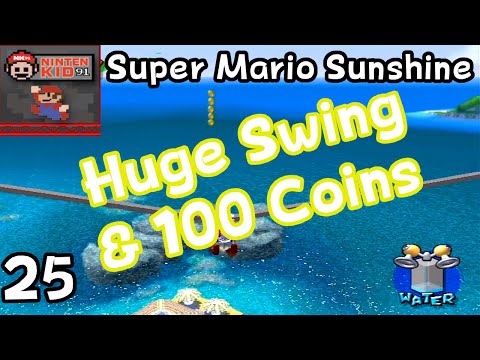 "Super Mario Sunshine" HD 100% "Playthrough" - Part 25: Gelato Beach 100 Coins (Let's Play)