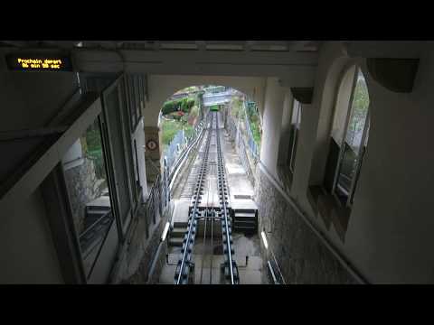Standseilbahn 2000.01 Neuchâtel Ecluse - Plan Ankunft in der Bergstation Video 4