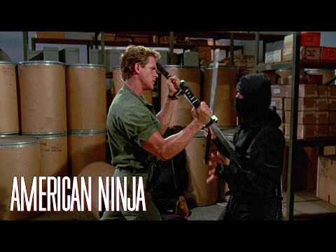 Ortega's Ninjas ambushed Joe in the Warehouse | American Ninja (1985)