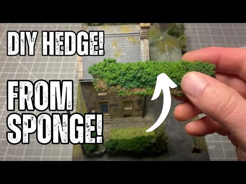 How to make a model hedge from a SIMPLE pan scourer!