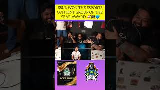 S8UL WON ESPORTS AWARD 🚀🚀ESPORTS CONTENT GROUP OF THE YEAR FOR 4TH TIME #s8ul #esports #mortal #soul