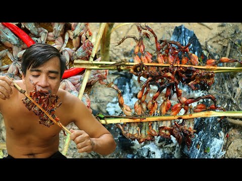 This is Crazy ! Cooking Frogs BBQ eating So yummy - Cooking Crispy Frog BBQ Recipe in Jungle