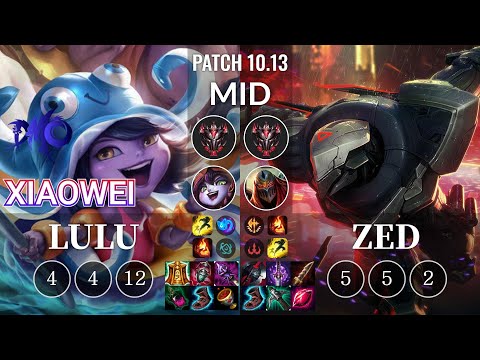 DMO Xiaowei Lulu vs Zed Mid - KR Patch 10.13
