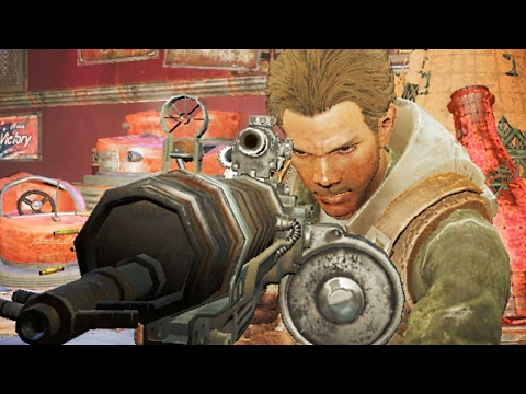 Fallout 4 Nuka World DLC - "SABOT" Gunner Overboss Fight (VERY HARD)