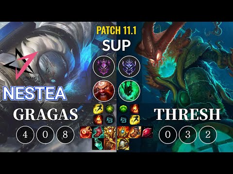 JT Nestea Gragas vs Thresh Sup - KR Patch 11.1