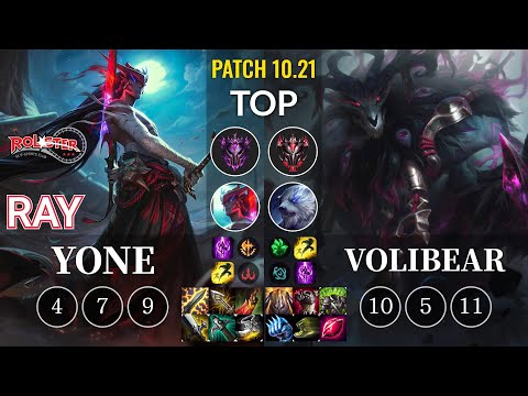 KT Ray Yone vs Volibear Top - KR Patch 10.21