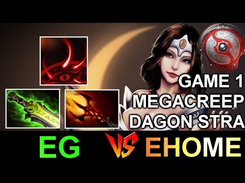 EG vs EHOME- TI6 Main Event [GAME 1]: Dagon Strategy (Megacreep)