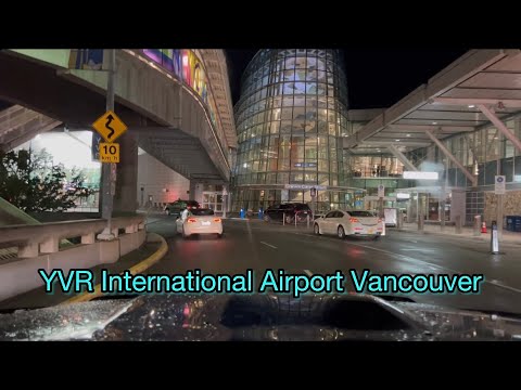 Driving from Vancouver Airport to Surrey at night | BC Canada