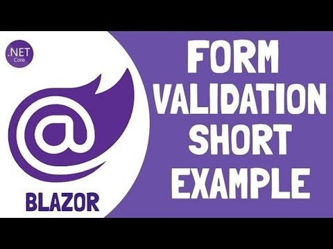 Blazor Set Form Validation Basic Validation