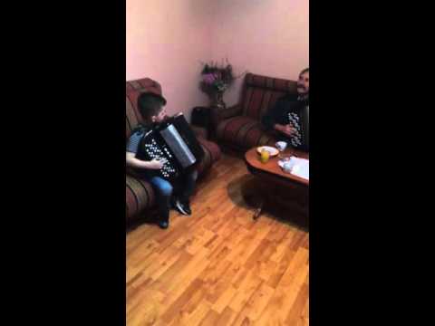 Mica Jovanovic Belajac i njegov ucenik Aca Lazic sa 4,5 godine