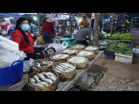 Early Morning Vegetables Market @Prek Phnov - Morning Vegetables Market Scene