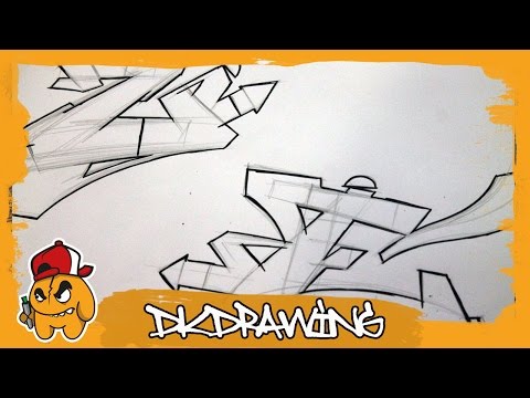 How to draw graffiti wildstyle letters - first steps for beginner