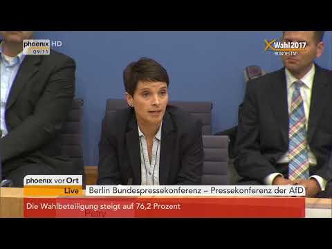 Frauke Petry zum Verzicht auf die Fraktionsmitgliedschaft am 25.09.17