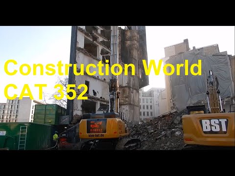 Excavator CAT 352 F  demolition site