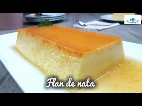 🍮 FLAN de NATA o CREMA de LECHE 🥛 RECETA MUY FACIL. #flandenata #flan