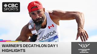 Damian Warner shows out in opening events of men's decathlon on Day 7 of 2026 Commonwealth Games