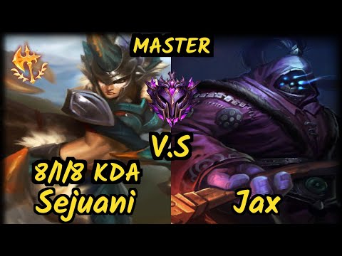 INTZ Tay (SEJUANI) vs JAX - 8/1/8 KDA TOP GAMEPLAY - BR Ranked MASTER v9.6