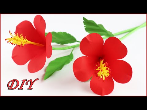 🌺 Hibiscus Paper Flower 🌺 Flower Origami Step by Step