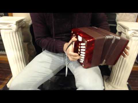 CASTCHEMCRD - Red Castiglione Chemnitzer Concertina Key of C (A on 5 Push) M 23 16 $399