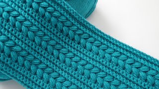Beautiful Crochet Stitch 🥰 Double Puff  Stitch Braid 👌 Blanket Idea 