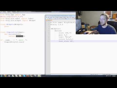 Kivy with Python tutorial Part 4 Kivy kv Language cont d