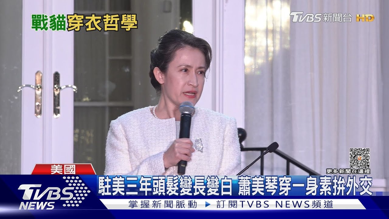 駐美三年頭髮變長變白 蕭美琴穿一身素拚外交