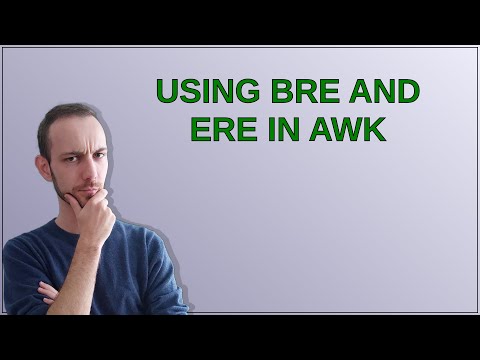 Using BRE and ERE in awk