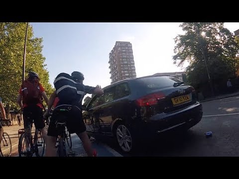 Motorist Repeatedly Drives At Cyclists In London Road Rage Row