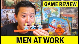Men At Work Board Game Review & Runthrough | Jenga Evolved!