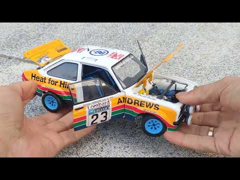 FORD ESCORT MK2 RS1800 BROOKES RAC RALLY 1977 1:18 SCALE METAL MODEL SUN STAR UNBOXING