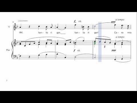 [Fmaj - High voice] Caro mio ben - Karaoke (piano accompaniment w/ lyrics and score)