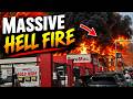 Massive Hell Fire! Auto Dealership & Homes Engulfed in Flames. Millions burnt up & sadness spreads.