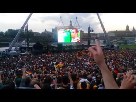 Argentina vs Germany FIFA World Cup Final 2014 "National Anthem", From river Elbe, Dresden, Germany.