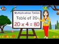 Table of 20 | Times tables | Multiplication tables | 20 ka pahada | Learning Booster | Maths tables