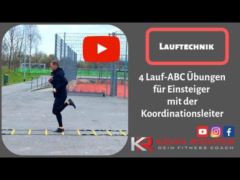 4 Lauf ABC-Übungen für Einsteiger mit der Koordinationsleiter/Agility Ladder/Speed Ladder