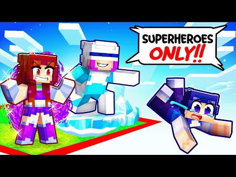 Insane Minecraft Challenge: Trapped on Superhero Chunk!