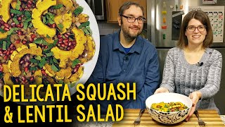 Recipe: Delicata Squash & Lentil Salad with Fall Spice Blend (Vegan, Oil-Free, Plant-Based)