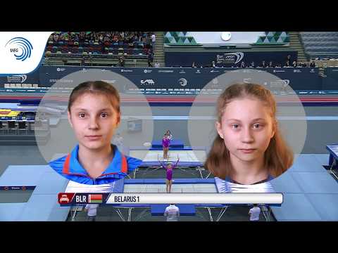 YARSHOVA & STALIAROVA (BLR) - 2018 Trampoline European Champions, junior synchro