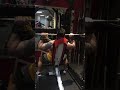 Seated Shoulders Press with Barbell 100kg (220 pounds) in Rack Squat