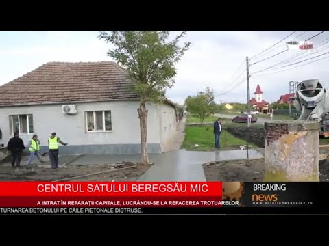 Centrul satului Beregsău Mic a intrat în reparații capitale