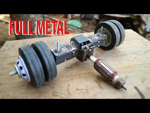 How to make RC heavy Truck Rear Axle from faulty Grinder.