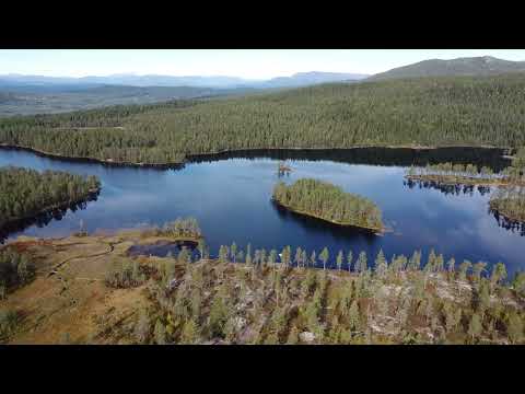 Dron video from Meheia. Hytte for salg