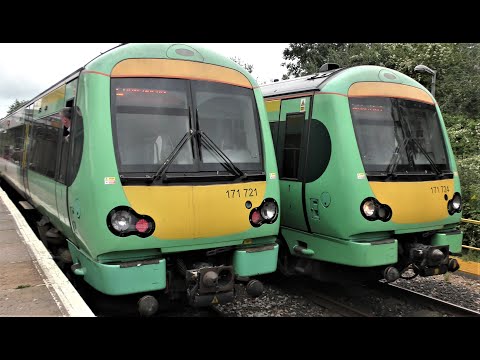 Rye Railway Station passing  Class 171 DMU's